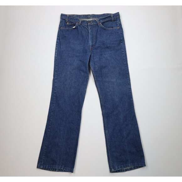 Vintage 80s Levis 517 Orange Tab Mens 38x34 Distressed Western Flared Jeans USA - Picture 1 of 15